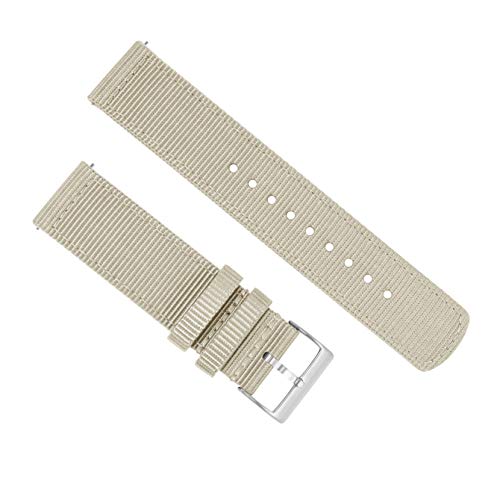 Barton Watch Bands NQR-KHAKI-20 20Mm Khaki Tan - Two-Piece Nato® Style Ballistic Nylon Watch Straps thumb #2