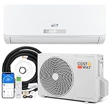 COSTWAY Climatiseur Reversible 9000 BTU 2,6 KW, Climatiseur Split R32 avec Chauffage, Refroidissement, Déshumidification Rapide, Clim Inverter Silencieux 19 dB, Wifi, Auto-Nettoyage, Classe A++