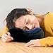 Victuna Upgrade Travel Neck Pillow, Snug Fit Memory Foam Travel Pillow, Thin Back, Soft& Comfortable for Airplane, Bus, Train, in Office, at Home, Washable Soft Velvet Cover