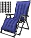 Sun Lounger Garden Chairs Folding Chair Camping Chairs Oversize Sun Loungers with Cushions Zero Gravity Patio Lounges for Heavy People in Garden &Outdoors Textilene Fabric Supports 200kg immagine