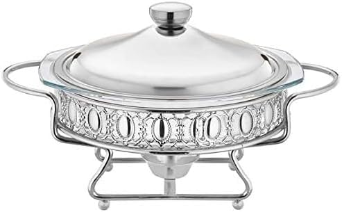 Chef Chafing Dish Buffet Set, Stainless Steel Chafer and Buffet Warmers Sets, Catering Buffet Hot Pot Outdoor Picnic Household,2L,Silver-One Size (Silver One Size)