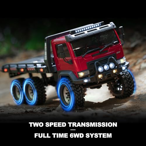 Image of FairRC 1 /18 RC Crawler CR18P Arktos 6x6 RC Crawler, High Performance RC Rock Crawler with Flatbed & Portal Axles, Hobby Grade RC Truck Crawler, Remote Control RC Car for Adult RTR (Black)