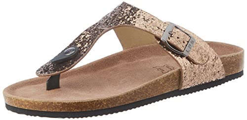 LPB LES PETITES BOMBES Tania, Tongs Femme, Bronze Paillettes, 37 EU