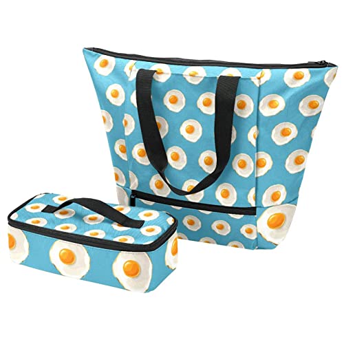 Sac fourre-tout motif lever de soleil tropical multicolore