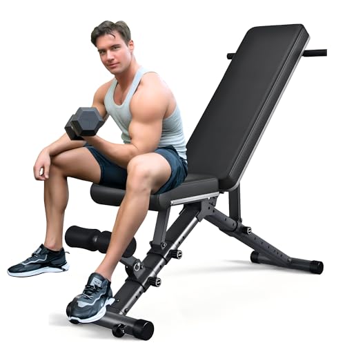 BARWING Adjustable Weight Bench Workout Bench, 1000 LB Heavy Duty Incline Decline Bench for Home...