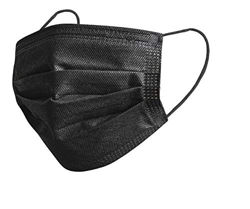 12 x Mundschutz Masken schwarz B - WARE Einweg Mund Nase Gesicht 3 lagig Community Hygiene Behelfsmaske (10)
