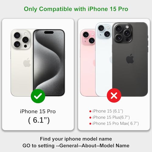 Image of for iPhone 15 Pro Case Wallet with Card Holder,for iPhone 15 Pro Wallet Case for Women Men,PU Leather Shockproof Magnetic Buckle Stand Flip Phone Case-Rose Gold
