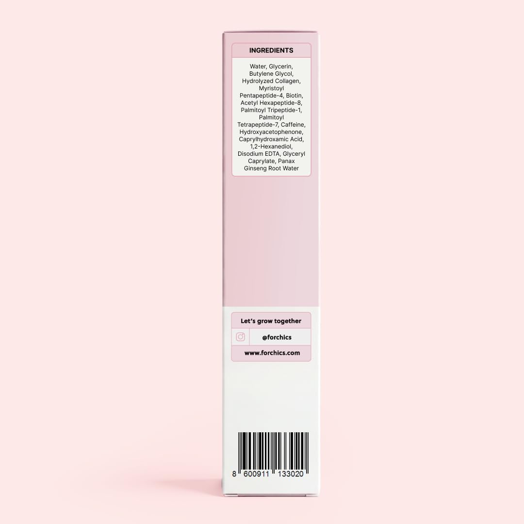 ForChics ForLash Eyelash Growth Serum – Lash Booster for Fuller, Thicker and Longer Eyelashes - Organic Lash Enhancer & Thickener | Wegański & Cruelty-Free [3 ml]