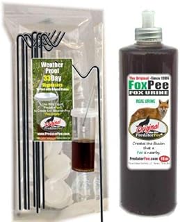 Sponsored Ad - PredatorPee Original Fox Urine - Territorial Marking Scent - 16oz Bottle Combo with 33 Day Dispensers