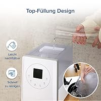 Levoit Smart Luftbefeuchter für große Räume, Top-Fill Humidifier, Warm&Kalter Nebel max 550 ml/h, bis 40-70m², leise Raumbefeuchter für Kinderzimmer, Pflanzen, Auto Shut-off, 6 L, Weiß – Ansicht 6