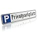 Produktbild Betriebsausstattung24 Geprägtes Parkplatzschild aus Aluminium in Nummernschildform - Privatparkplatz - KFZ-Kennzeichen - für Ihren Parkplatz & Stellplatz - 52,0 x 11,0 cm
