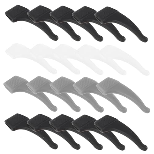 SEWOART 15 Pairs Comfortable Glasses Hooks Non-Slip Glasses Retainer Replaceable Glasses Ear Grip Eyeglass Ear Hooks