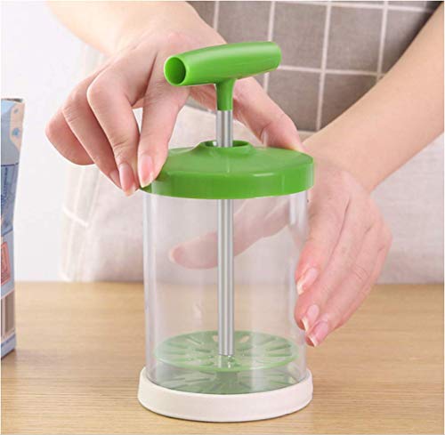 Manual Professional Whipping Cream Dispenser - Handheld DIY Whipped Cream Dispenser - Perfect Cream Whipper Maker for Gift,Lid,15-Ounce Capacity (450ml) (Green) - Thumbnail 4