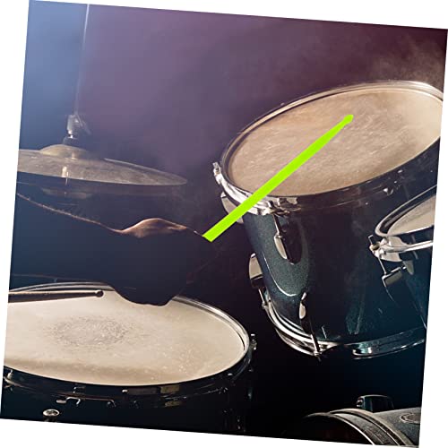 FAVOMOTO 2 piezas Baquetas de batería fluorescentes verdes con LED para actuaciones nocturnas y diseño estilizado para conciertos y eventos miniatura 7