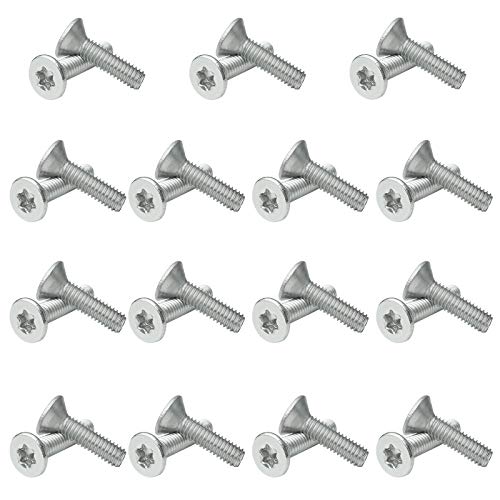 Boulons Torx M6 anti-corrosion tête plate en acier inoxydable 304 argenté x30