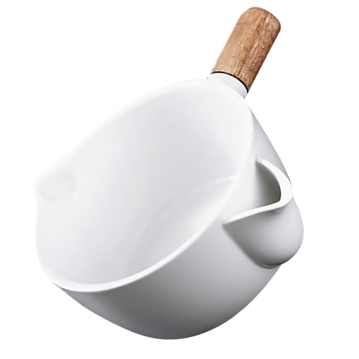Bol pour Soupe à Séparateur de L'huile en céramique blanche avec poignée