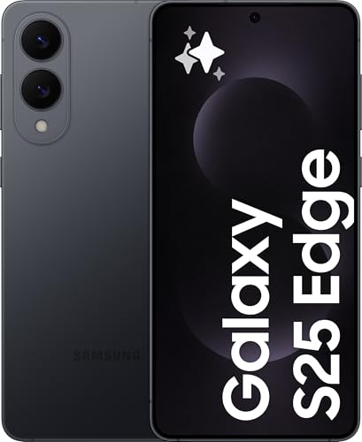 Samsung Galaxy S25 Edge (S25 Edge Titanium Jetblack 256GB) - [Versione Tedesca, Spagnola, Francese, UK, Belga, Olandese, Danese, Finlandese, Norvegese, Svedese]