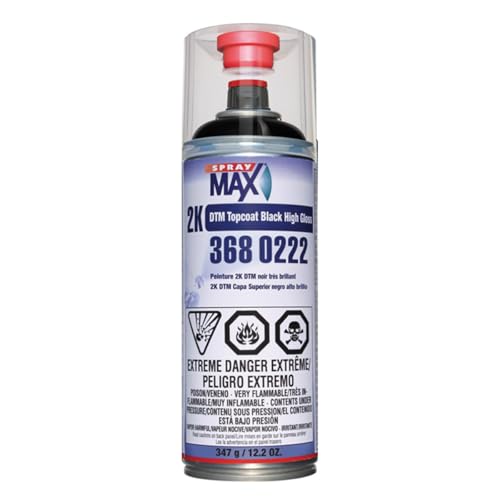 Spray max 3680222, DTM Topcoat Black High Gloss