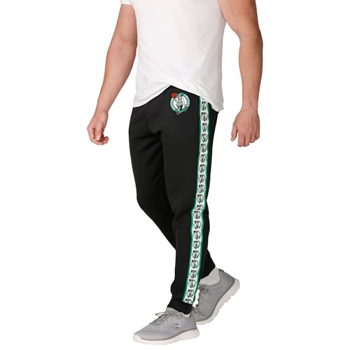 FOCO Men's Standard NBA Team Color Stripe Logo Track Suit Pants