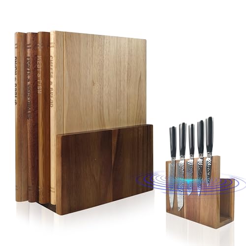 Set de 4 Tablas de Cortar en Forma de Libro con Soporte Magnético miniatura 1