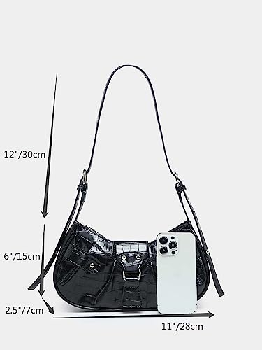 Verdusa Women's Pleated Hobo Shoulder Bag PU Leather Clutch Handbag3