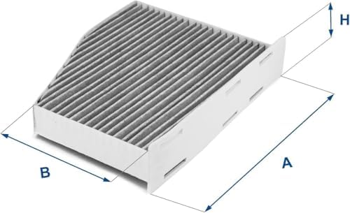 Filtres UFI 5|12|00 - Charbon Actif - Adapté aux Voitures Audi, Seat, Skoda & Volkswagen - Haute Filtration - Compatible
