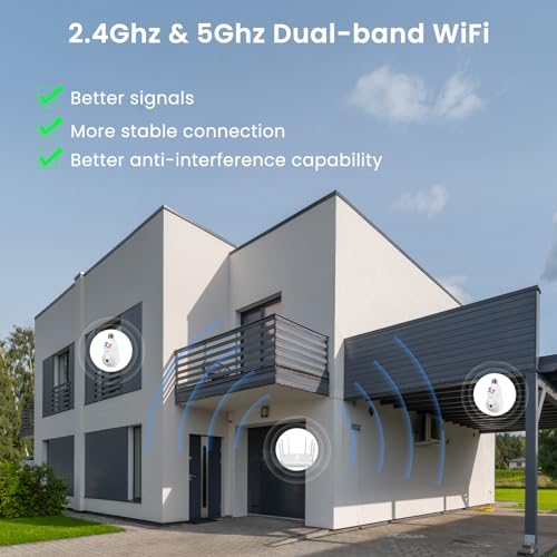 2K Light Bulb Security Camera for Home Security with Color Night Vision and Alexa Compatibility