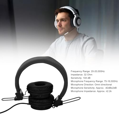 Audífonos con micrófono cable 3.5mm ajustable plegable miniatura 4