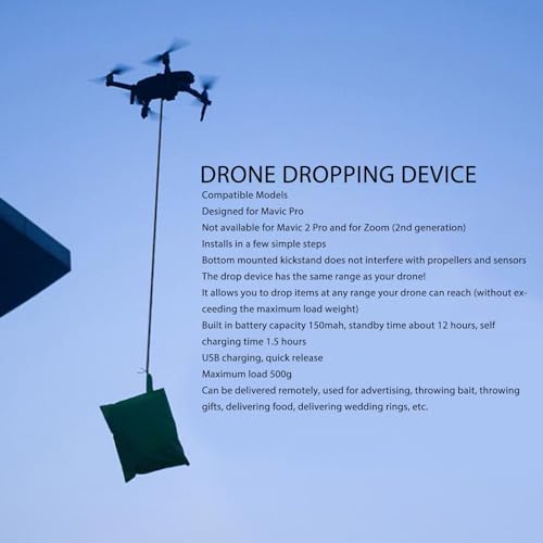 Drone Consegna Aerea, Facile Montaggio con Carrello Atterraggio Sistema Aereo Professionale Dispositivo Rilascio Carico Utile for Fotografia Aerea, Agricoltura di Precisione, Interventi di Emergenza