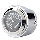 KIMISS Lenkerthermometer, 22-25 mm wasserdichte Motorradlenkerhalterung Temp Thermometer Zubehör(Schwarz)