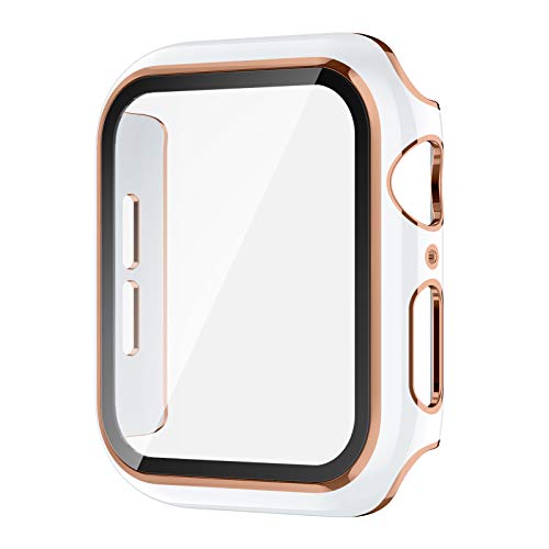 Image of Adepoy Case with Tempered Glass Screen Protector, Compatible with Apple Watch SE3(2025) SE2 SE Series 6 /5 /4 40mm, All-Around Ultra-Thin Bumper Full Cover Hard PC Protective Case for iWatch Accessories