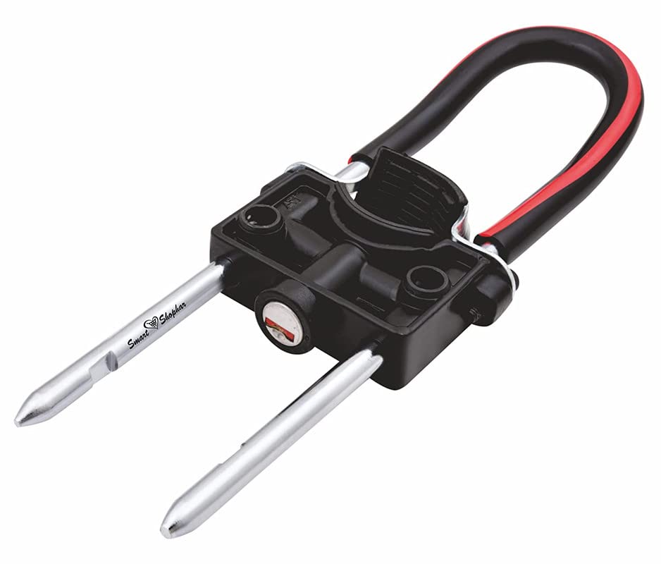 Smart Shophar Heavy Duty Metal Fitting Steel Ultra Key Hawk Double Locking Bullet Bike Lock Silver/Heavy-Duty Construction/Suitable for Bikes and Motorcycles/Offers Maximum Protection Stainless... 1