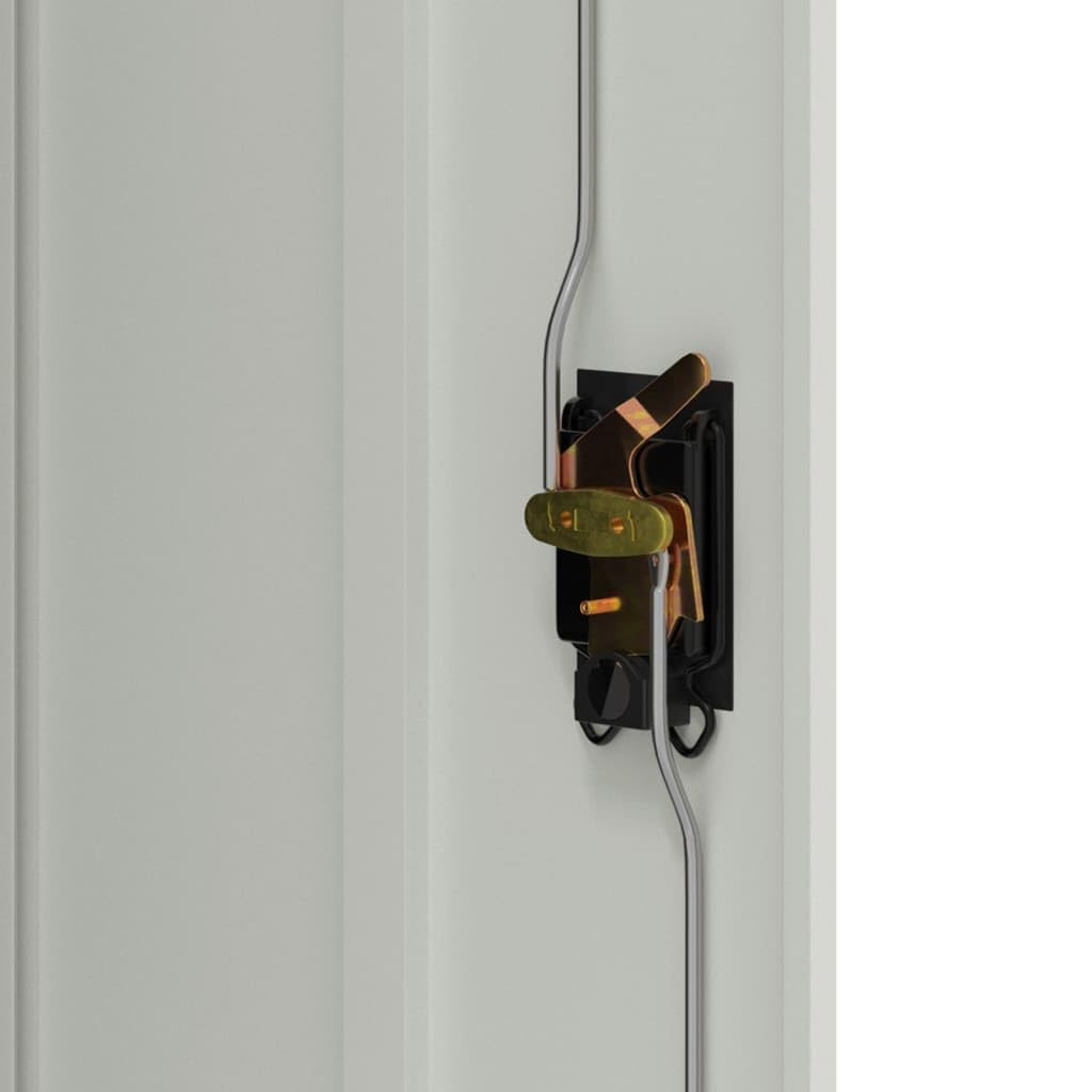 Aktenschrank Büroschrank Stahlschrank Werkzeugschrank Stahlblech Pulverbeschichtet Abschließbar 90×40×140 cm Stahl Grau