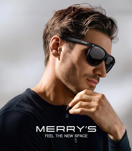 MERRY'S Men's Oversized Square Polarized Sunglasses for Driving Fishing Golfing UV400 Protection S81472
