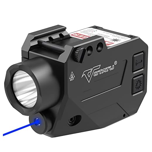 VOTATU H2L-B Blue Laser Light Combo, Magnetic Rechargeable 1000 Lumens Strobe Weapon Light with Blue Beam Laser Sight for Pistol Handgun