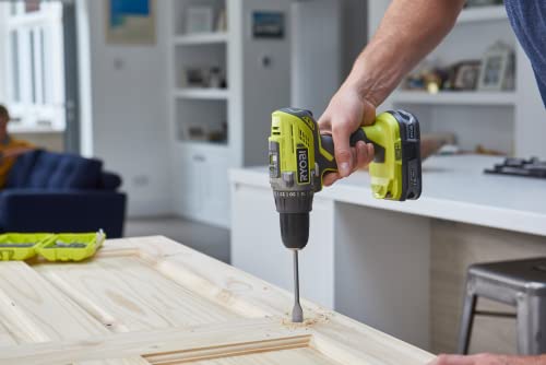 Ryobi, Akku-Bohrschrauber, 18 V, ONE+, 2 Geschwindigkeitsstufen, 50 Nm, Bohrfutter 13 mm, LED, 2 Akkus (4 Ah und 1,5 Ah), 1 Ladegerät, 1 Bit-Set, Transporttasche, R18DD3-2415BSA31 Grün/Anthrazit – Bild 7