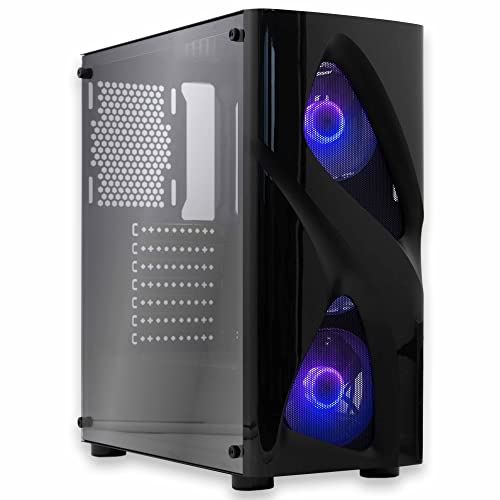 Boîtier de jeu ATX avec verre latéral pour PC gamer Micro-ATX