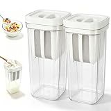 2 coladores de yogur con tapa y material de filtro de acero inoxidable