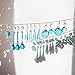 H&D 20PCS Blue Glass Crystal Teardrop Chandelier Prisms Parts Hanging Glass Crystal Pendants Beads Set