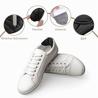 Flintronic 2 Paar Sneaker Reparatur Patch, Fersen Patch, Schuhe Ferse Reparatur Sneaker, Leder Fersenschutz, Fersenpolster Reparatur für die Meisten Arten, Schwarz – Ansicht 8