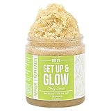 Mojo Spa Get Up & Glow Body Scrub | Bergamot, Juniper, Jasmine Scent | Moisturizing Sea Salt Exfolia