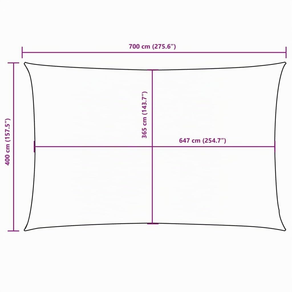 vidaXL Sonnensegel Wasserfest Sonnenschutz Windschutz Sonnendach UV Schutz Garten Terrasse Balkon Oxford-Gewebe Rechteckig 4x7m Taupe