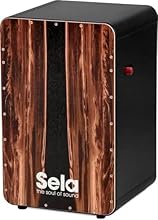 Sela quality - Made in Germany Casela Black Edition with Sela Hard Splash playing surface in Dark Nut Pro version with snare on/off mechanism and clap corners Solid, rounded corners of finest maple wood Extra-strong 15 mm birch body, 11 layers, Dimen...