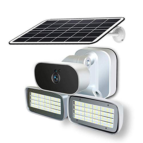 Solar Energy Camera - im Freien Garten-Wand Überwachung mit Lampe, Nachtsicht, 2-Wege-Audio, PIR Bewegungserkennung - HD Garage Licht Monitor