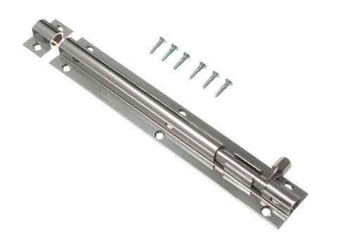 Boulon de porte en laiton chromé avec loquet coulissant fluide de 15,2 cm