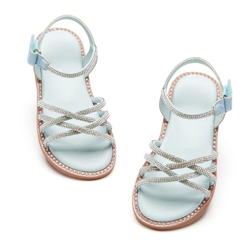 Image of PHIRAMIN Toddler Flower Girl Sandals - Girl Dress Shoes Toddler Little Kid Wedding Party