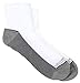 Fruit of the Loom Big Boys' 10 Pack Half Cushion Ankle Socks, White/Grey, Shoe Size: 3–9 (Large)