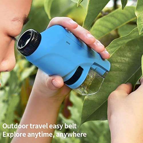 image for Mbnvtxh Pocket Microscope with 12pcs Specimen, 60-120x Handheld Mini M