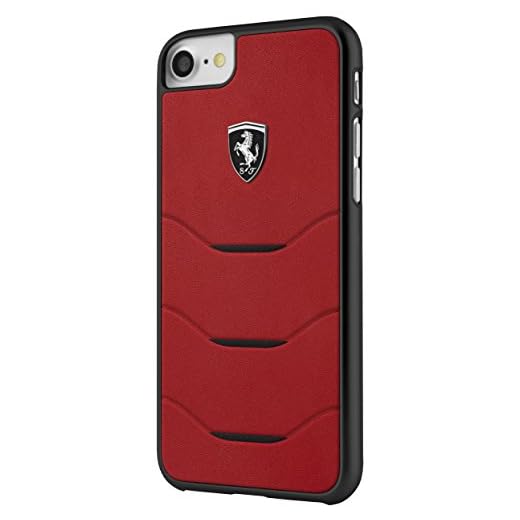 Ferrari FEHSEHCP7RE - Funda de Piel para Apple iPhone 8/7, Color Rojo
