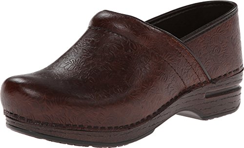 Dansko Women's Pro XP Mule,Brown Floral Tooled,39 EU/8.5-9 M US
